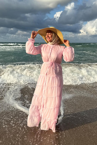 Astarlı Tül Elbise Pembe