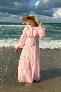 Astarlı Tül Elbise Pembe