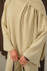 Atkı Detay İkili Takım Krem