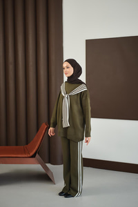 Atkı Detay Takım Haki Yeşil