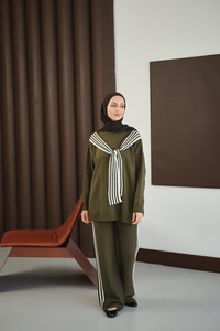 Atkı Detay Takım Haki Yeşil