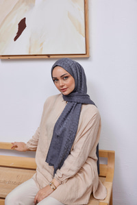 Aura Desen Jakar Şal Antrasit