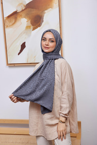 Aura Desen Jakar Şal Antrasit