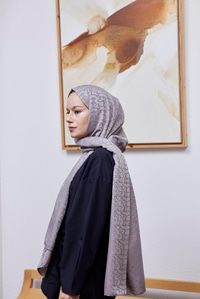 Aura Desen Jakar Şal Gri