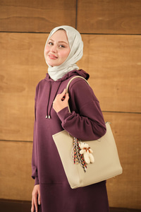 Ayıcık Detay Çanta Bej