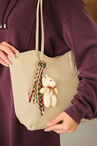 Ayıcık Detay Çanta Bej