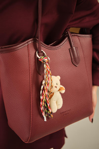 Ayıcık Detay Çanta Bordo
