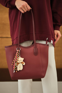 Ayıcık Detay Çanta Bordo