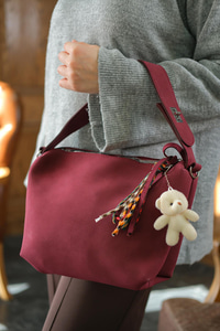 Ayıcık Detay Çanta Bordo