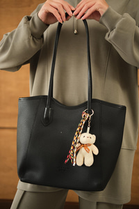 Ayıcık Detay Çanta Siyah