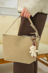 Ayıcık Detay Çanta Vizon