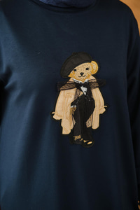 Ayıcık Detay Tunik Lacivert