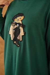 Ayıcık Detay Tunik Zümrüt Yeşil