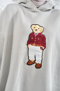 Ayıcık Nakışlı Sweat Su Yeşil