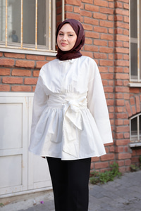 Bali Poplin Gömlek Beyaz