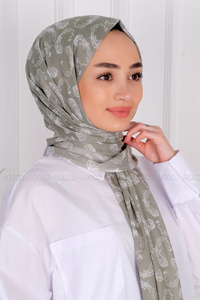 Uygun Fiyatlı BALIK DESENLI PAMUK SAL MINT YESIL | Loccomoda.com 