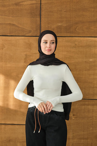 Balıkçı Yaka Body Beyaz