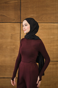 Balıkçı Yaka Body Bordo