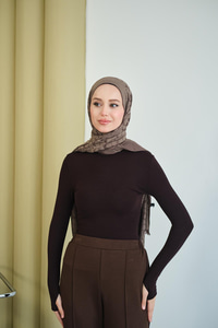 Balıkçı Yaka Body Kahverengi