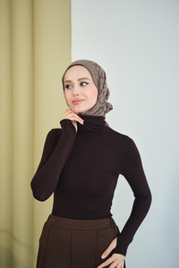 Balıkçı Yaka Body Kahverengi