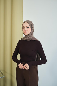 Balıkçı Yaka Body Kahverengi