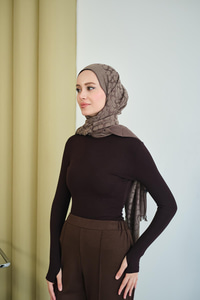 Balıkçı Yaka Body Kahverengi