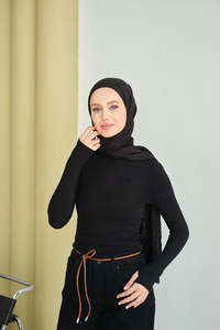 Balıkçı Yaka Body Siyah