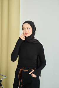 Balıkçı Yaka Body Siyah