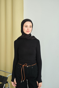 Balıkçı Yaka Body Siyah