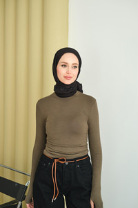 Balıkçı Yaka Body Yeşil