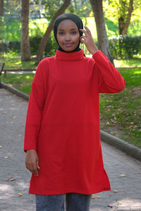 Uygun Fiyatlı BALIKCI YAKA TUNIK  KIRMIZI | Loccomoda.com 