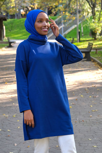 Uygun Fiyatlı BALIKCI YAKA TUNIK  MAVI | Loccomoda.com 