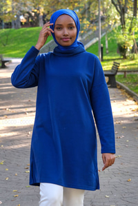 Uygun Fiyatlı BALIKCI YAKA TUNIK  MAVI | Loccomoda.com 