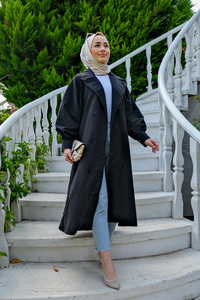 BALON KOL BEL KEMERLI TRENC SIYAH