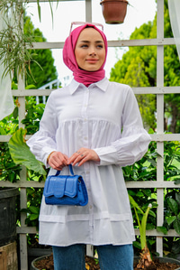 BALON KOL GOMLEK BEYAZ