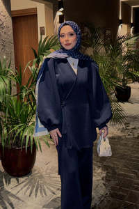 Balon Kol Scuba Kimono Takım Lacivert