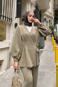 Balon Kol Scuba Kimono Takım Yeşil