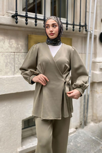 Balon Kol Scuba Kimono Takım Yeşil