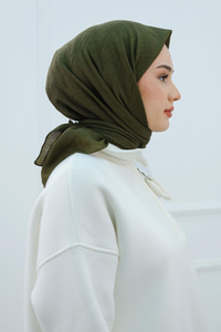 Bambu Kraş Eşarp  Haki Yeşil