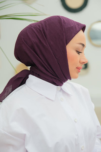 Bambu Kraş Eşarp Mor