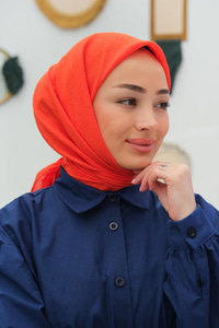 Bambu Kraş Eşarp Turuncu