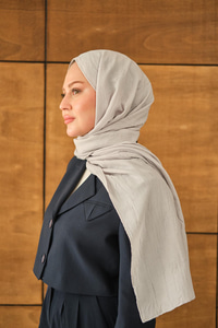 Bambu Kraş Şal Açık Gri