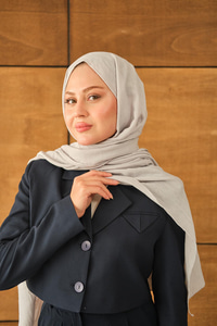 Bambu Kraş Şal Açık Gri