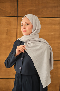 Bambu Kraş Şal Açık Gri