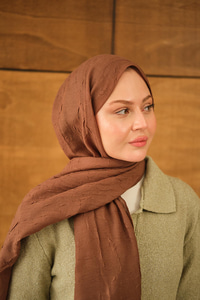 Bambu Kraş Şal Açık Kahve