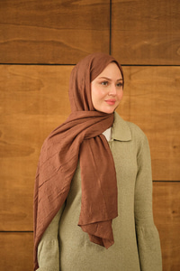 Bambu Kraş Şal Açık Kahve