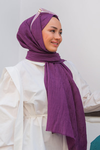Bambu Kraş Şal Açık Mor