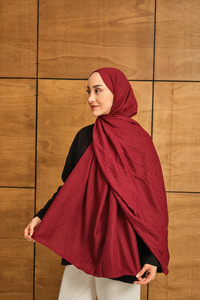 Bambu Kraş Şal Bordo