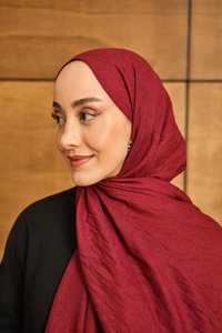 Bambu Kraş Şal Bordo