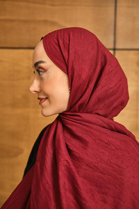Bambu Kraş Şal Bordo